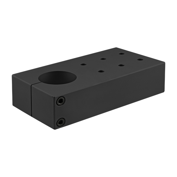 5525-BLACK -  15 Series 2" Single Shaft Pre-Drilled Stanchion Mounting Plate