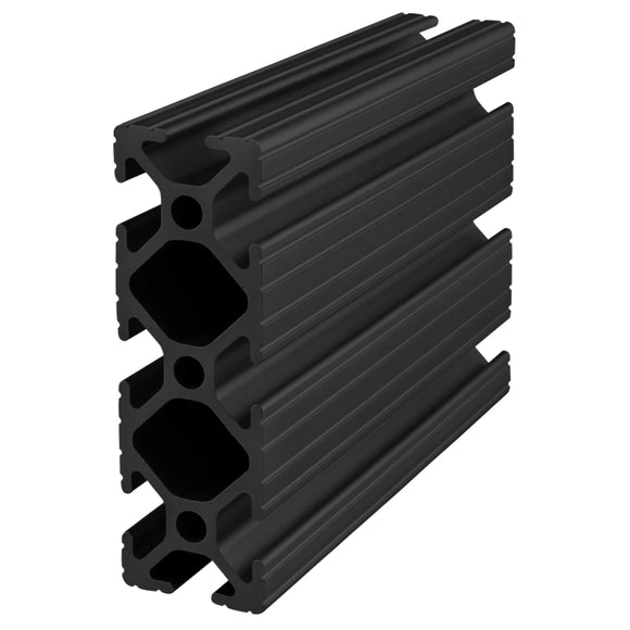 1030-242-BLACK-FB -  1" X 3" T-SLOT EXT 242" BAR FL BLK ANOD