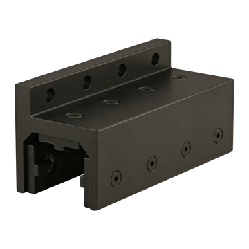40-6831-BLACK -  40 Series 3 Slot Mount - Single Flange Long High-Cycle Linear Bearing
