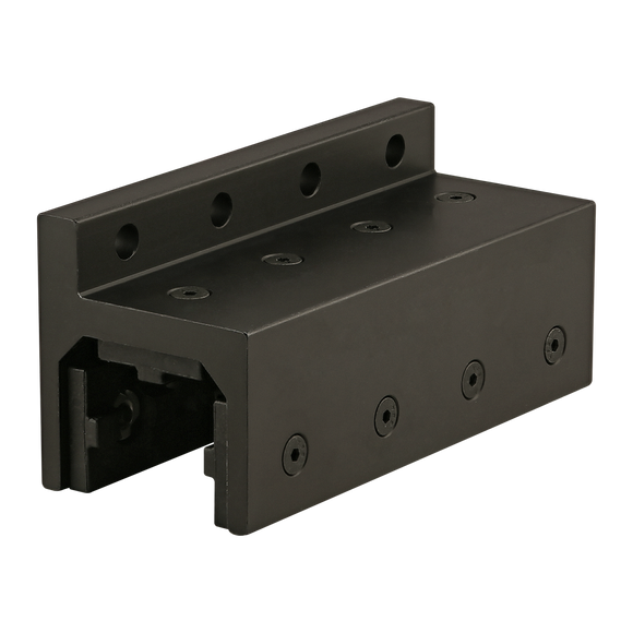 40-6831-BLACK -  40 Series 3 Slot Mount - Single Flange Long High-Cycle Linear Bearing