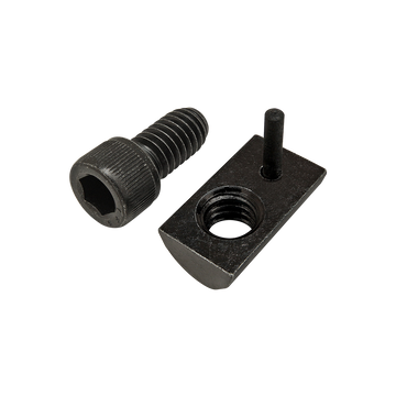 75-3841 -  Bolt Assembly: 5/16-18 x .625" Black SHCS and Roll-In T-Nut with Flex Handle - Black Zinc