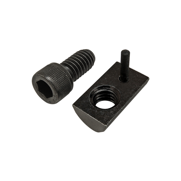 75-3841 -  Bolt Assembly: 5/16-18 x .625" Black SHCS and Roll-In T-Nut with Flex Handle - Black Zinc
