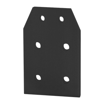 4520-BLACK -  10 to 15 Series 6 Hole - Rectangular Transition Flat Plate Large Series Primary