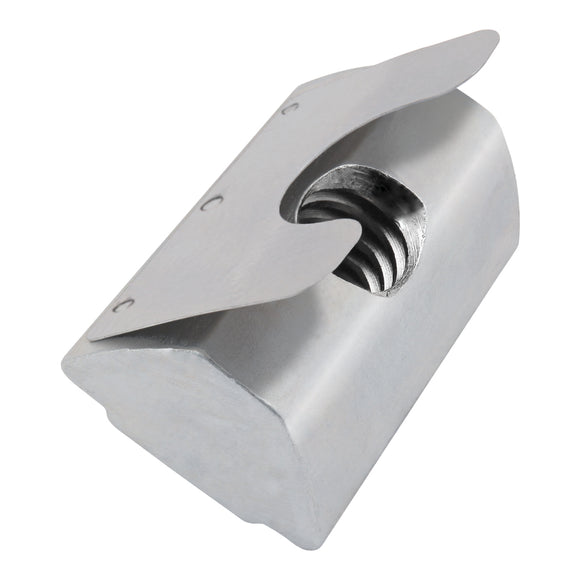 13038 -  1/4-20 Tall Self-Aligning Roll-in T-Nut with Spring Leaf