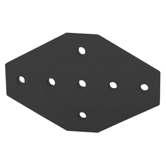 4335-BLACK -  15 Series &amp; Ready Tube 7 Hole - Cross Flat Plate