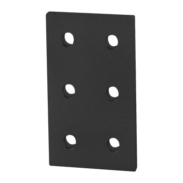 20-4166-BLACK -  20 Series 6 Hole - Rectangular Flat Plate