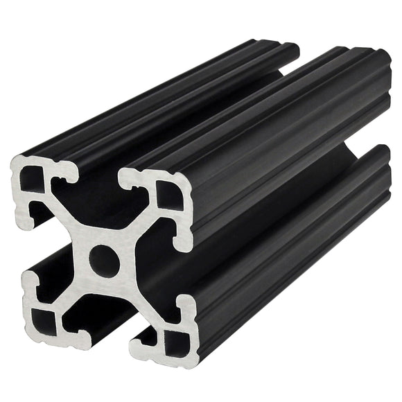 1515-LITE-BLACK-242 -  1.5" X 1.5" LITE T-SLOT EXT 242" BAR BLACK ANODIZE