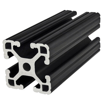 1515-LITE-BLACK-120 -  1.5" X 1.5" LITE T-SLOT EXT 120" BAR BLACK ANODIZE