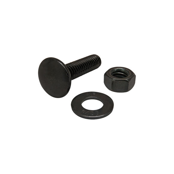 3151 -  Bolt Assembly: 5/16-18 x 1.250" Black Slide-In Flanged Economy T-Slot Stud with Washer and Hex Nut - Black Zinc
