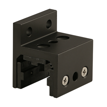 6415-BLACK -  10 Series 3 Slot Mount - Single Flange Short Standard Linear Bearing with Brake Holes