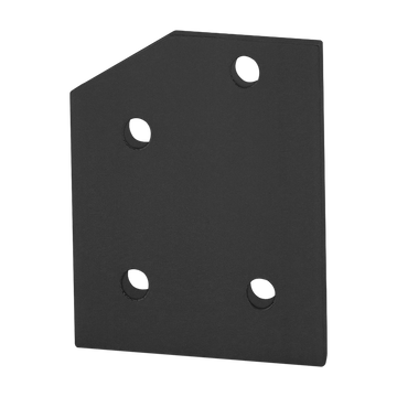 40-4331-BLACK -  40 Series 4 Hole - 30 Degree Angled Flat Plate