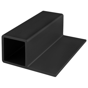 9705-150-BLACK-FB -  1.5" P TUBE NO HOLES NO NOTCHES 150" BAR FL BLK ANOD