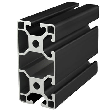 40-4084-LITE-BLACK-6.05M -  40mm X 80mm T-SLOTTED EXTRUSION CLOSED FACE IJ 6.05M BAR BLACK ANO