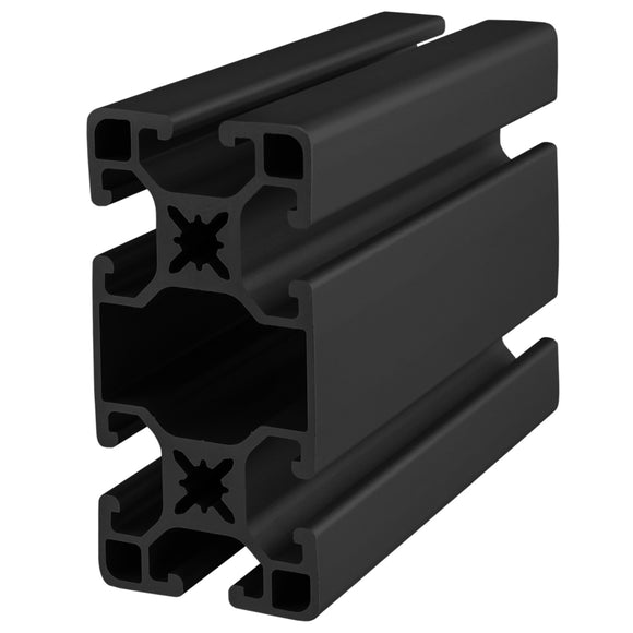 40-4080-UL-6.05M-BLACK-FB -  40mm X 80mm ULTRA LITE T-SLOT EXTRUSION6.05M BAR FULL BLACK ANODIZE