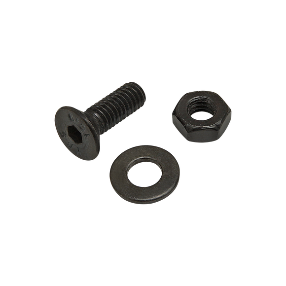 75-3562 -  Bolt Assembly: M4 x 12.00mm Black FHSCS with Washer and Hex Nut - Black Zinc