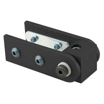 40-4429-BLACK -  40 Series Right Angle 90 Degree Dynamic Pivot Assembly with Dual Straight Arms