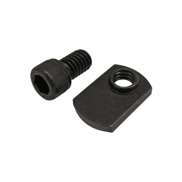 75-3838 -  Bolt Assembly: 5/16-18 x .500" Black SHCS with Slide-In Economy T-Nut - Offset Thread - Black Zinc
