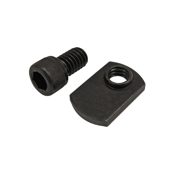 75-3838 -  Bolt Assembly: 5/16-18 x .500" Black SHCS with Slide-In Economy T-Nut - Offset Thread - Black Zinc