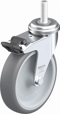 W-4ESBLK -  4" Swivel Stem Caster with Brake for Lift
