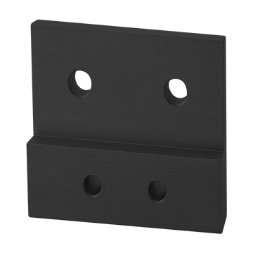 4523-BLACK -  10 to 15 Series 4 Hole - Rectangular Transition Flat Plate with Flush Offset