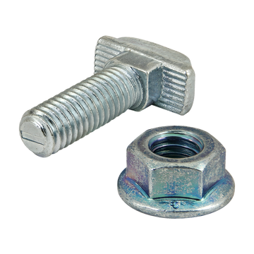 75-3635 -  M8 x 25.00mm Drop-In T-Slot Stud with Flanged Hex Nut