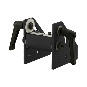 25-4124-BLACK -  25 Series 90 Degree Wide Double Pivot Bracket Assembly with "L" Handles