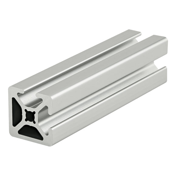 1002-S-120 -  1.0" X 1.0" BI-SLOT ADJACENT T-SLOTEDEXTRUSION SMOOTH 120" BAR