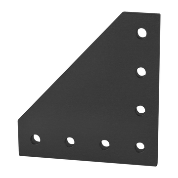 4152-BLACK -  10 Series 7 Hole - 90 Degree Angled Squared Flat Plate