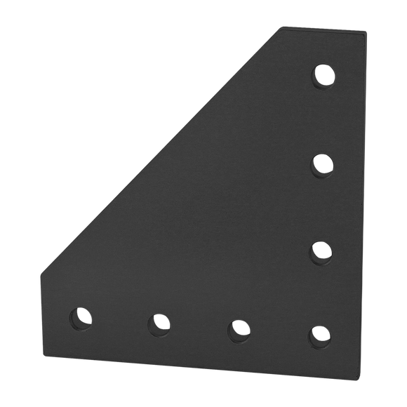 4152-BLACK -  10 Series 7 Hole - 90 Degree Angled Squared Flat Plate