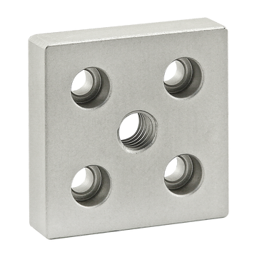 2139 -  10 Series 5 Hole - Center Tap Base Plate: 2.00" x 2.00" with 7/16-14 Tap