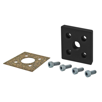 40-2160-BLACK -  40 Series 5-Hole Square Pressure Manifold Feed Plate