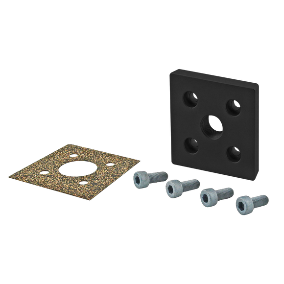 40-2160-BLACK -  40 Series 5-Hole Square Pressure Manifold Feed Plate