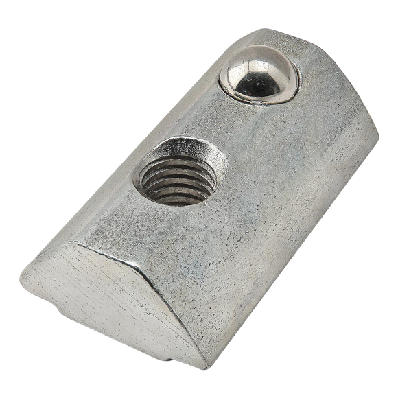 13039 -  10-32 Self-Aligning Roll-in T-Nut with Ball Spring
