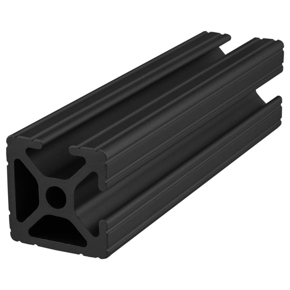 1002-120-BLACK-FB -  1" X 1" BI-ADJ T-SLOT EXT 120" BAR FULLBLACK ANODIZE