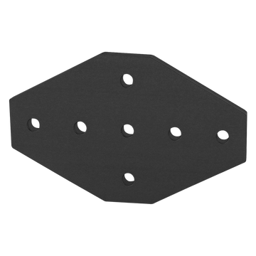 4135-BLACK -  10 Series 7 Hole - Cross Flat Plate