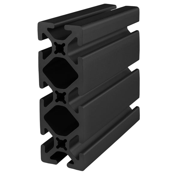1545-S-120-BLACK-FB -  1.5" X 4.5" SMOOTH T-SLOT EXT 120" BARFULL BLACK ANODIZE