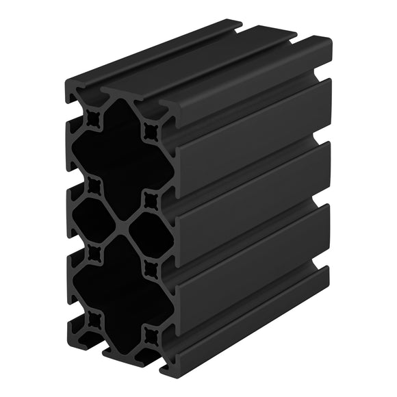 2040-S-242-BLACK-FB -  2.0" X 4.0" T-SLOTTED EXTRUSION SMOOTH 242" BAR FULL BLACK