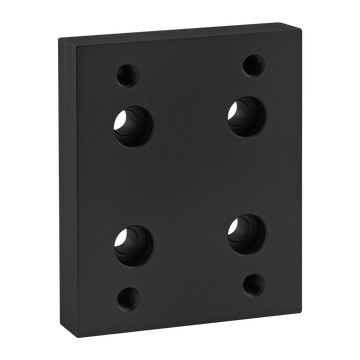40-2420-BLACK -  40 Series Flange Mount Caster Base Plate