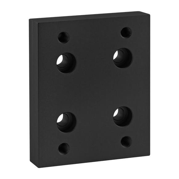 40-2420-BLACK -  40 Series Flange Mount Caster Base Plate