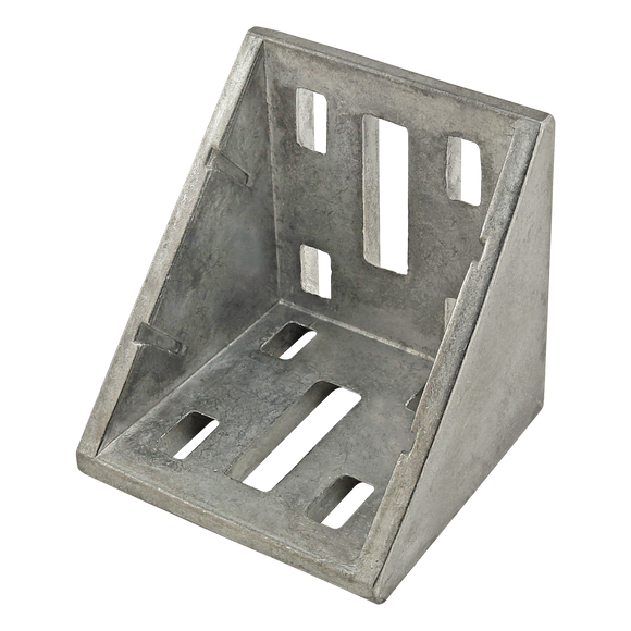 14095 -  30 Series 8 Hole - 57mm Inside Corner Bracket with Dual Support