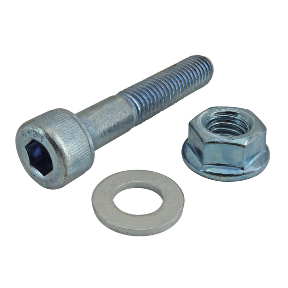 3975 -  Bolt Assembly: M8 x 45.00mm Blue SHCS with Washer and Flanged Hex Nut