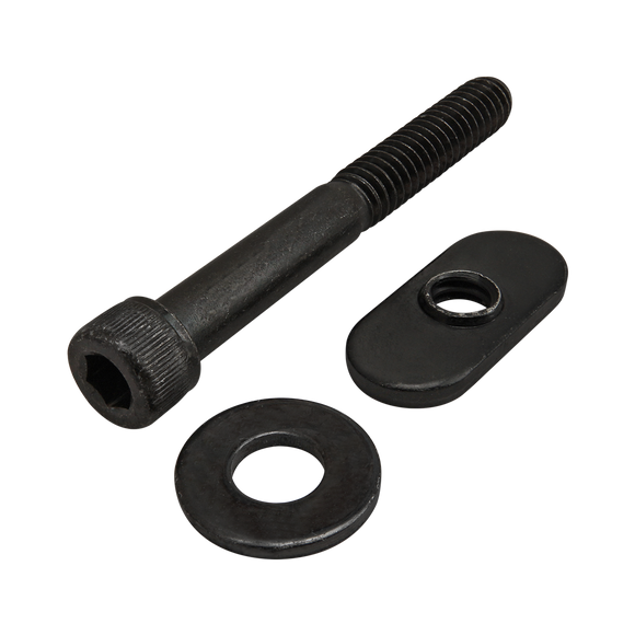 3433 -  Bolt Assembly: 1/4-20 x 2.125" Black SHCS with Washer and Slide-In Economy T-Nut - Centered Thread - Black Zinc