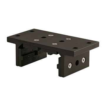 6523-BLACK -  15 Series 4 Slot Mount - Double Flange Short Standard Linear Bearing with Brake Holes