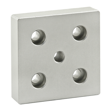 2145 -  15 Series 5 Hole - Center Tap Base Plate: 3.00" x 3.00" with 7/16-14 Tap