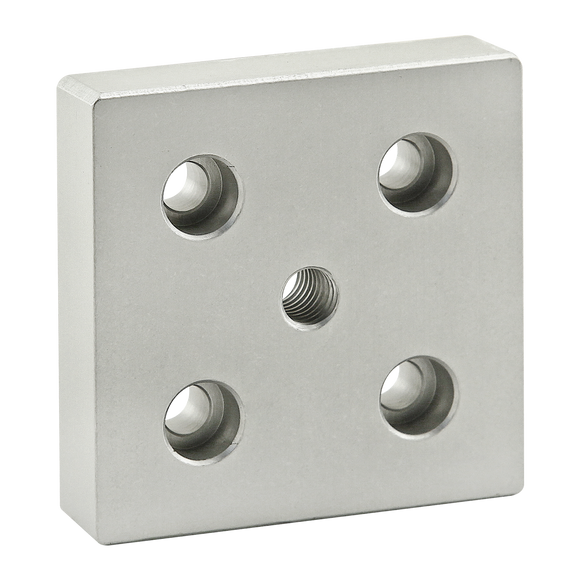 2145 -  15 Series 5 Hole - Center Tap Base Plate: 3.00" x 3.00" with 7/16-14 Tap