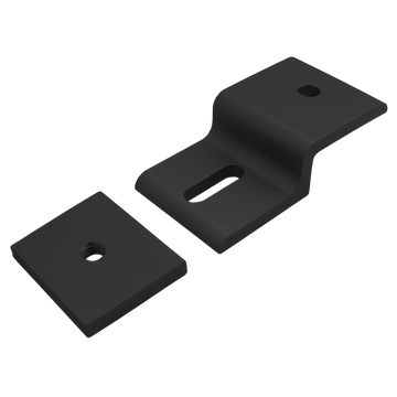 45-2436-BLACK -  45 Series Single Arm Narrow Mesh Retainer with Narrow Backing Plate