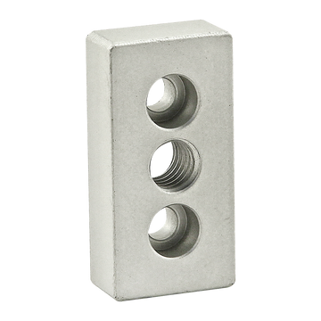 2137 -  10 Series 3 Hole - Center Tap Base Plate:  1.00" x 2.00" with 7/16-14 Tap