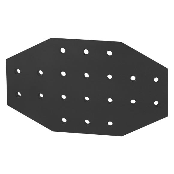 4423-BLACK -  15 Series 20 Hole - Cross Flat Plate