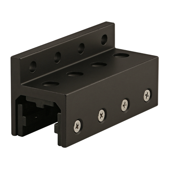25-6716-BLACK -  25 Series 3 Slot Mount - Single Flange Long Standard Linear Bearing