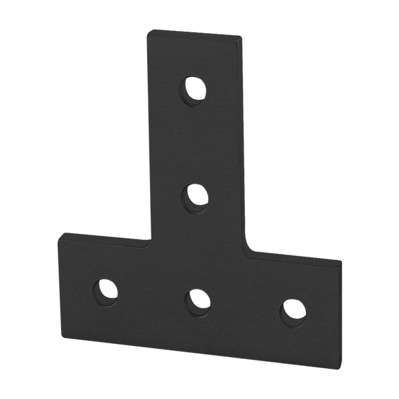 25-4080-BLACK -  25 Series 5 Hole - &ldquo;T&rdquo; Flat Plate